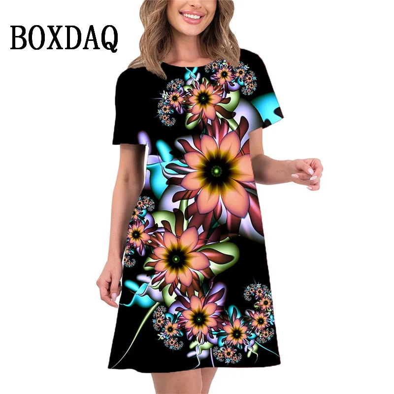 New 2024 Women Dress Summer Short Sleeve Loose Mini Dress Sun Flower Print Pattern Harajuku Casual Woman Dress
New 2024 Women Dress Summer Short Sleeve Loose Mini Dress Sun Flower Print Pattern Harajuku Casual Woman Dress
