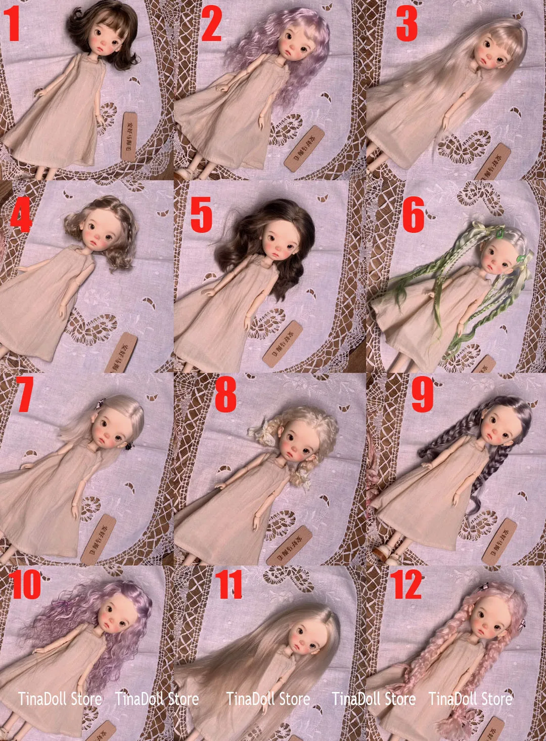 (TinaDoll Store)2025 Various style Wigs for Landoudou Landazz 16cm head circumstance W32
(TinaDoll Store)2025 Various style Wigs for Landoudou Landazz 16cm head circumstance W32