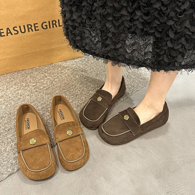 Women's Flat Shoes Round Head Shallow Mouth Low Heels Loafers Light Comfortable Leisure Fashion New Spring Anti-slip Shoes Women
Women's Flat Shoes Round Head Shallow Mouth Low Heels Loafers Light Comfortable Leisure Fashion New Spring Anti-slip Shoes Women