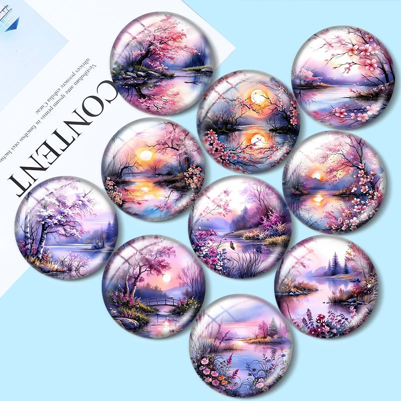 Serene Landscapes Clipart 10pcs 12mm/18mm/20mm/25mm Round photo glass cabochon demo flat back Making findings
Serene Landscapes Clipart 10pcs 12mm/18mm/20mm/25mm Round photo glass cabochon demo flat back Making findings
