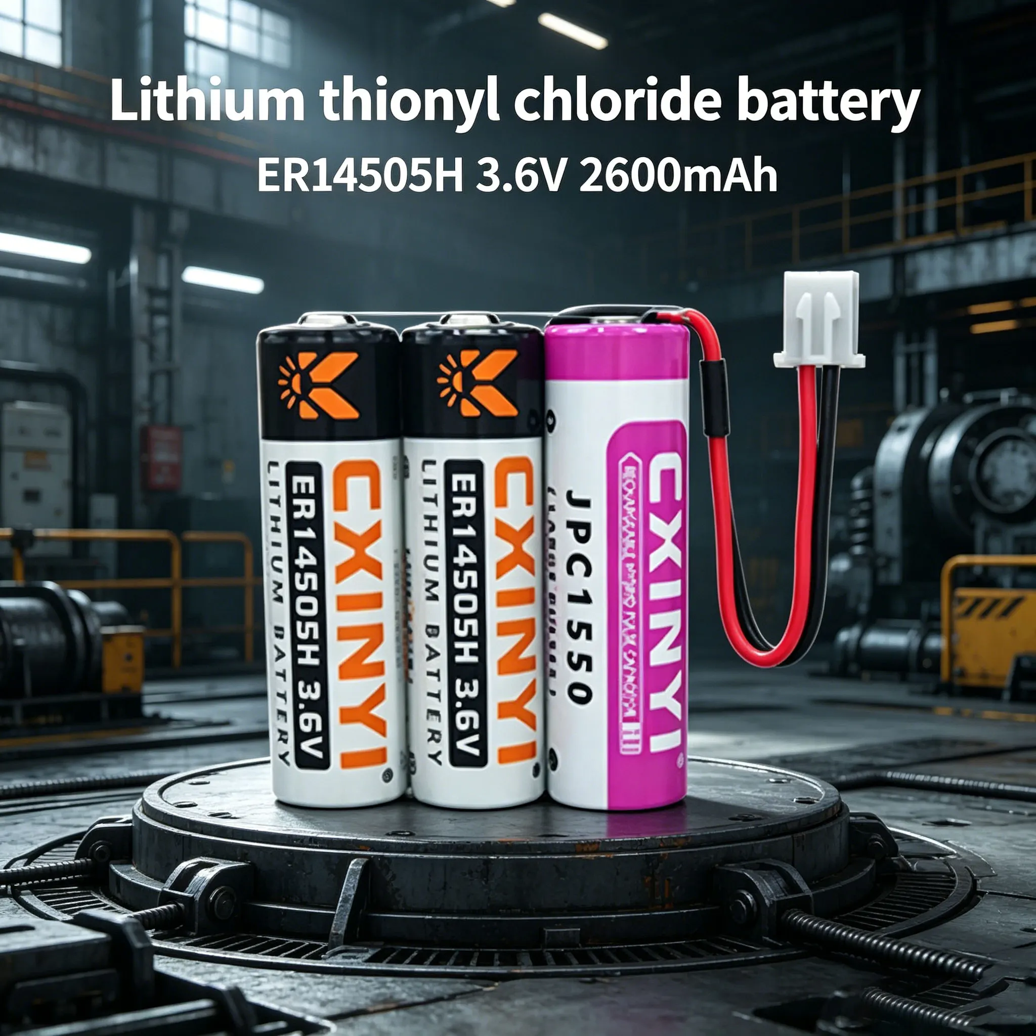 CXINYI ER14505H-2+JPC1550 disposable lithium thionyl chloride battery 3.6V servo encoder CNC machine tool driver
CXINYI ER14505H-2+JPC1550 disposable lithium thionyl chloride battery 3.6V servo encoder CNC machine tool driver