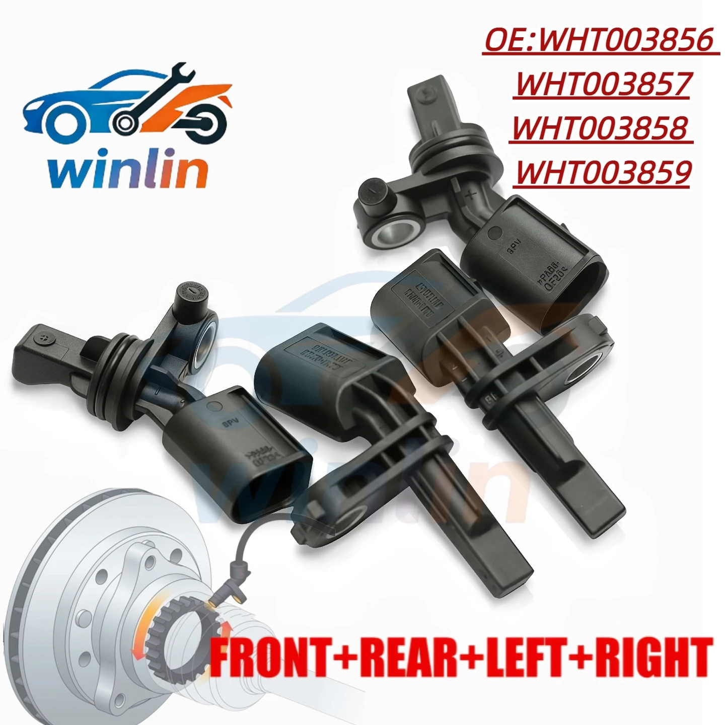 Brand New ABS Wheel Speed Sensor 4PCS WHT003859 WHT003858 WHT003857 WHT003856 for VW Volkswagen Audi Seat Skoda
Brand New ABS Wheel Speed Sensor 4PCS WHT003859 WHT003858 WHT003857 WHT003856 for VW Volkswagen Audi Seat Skoda