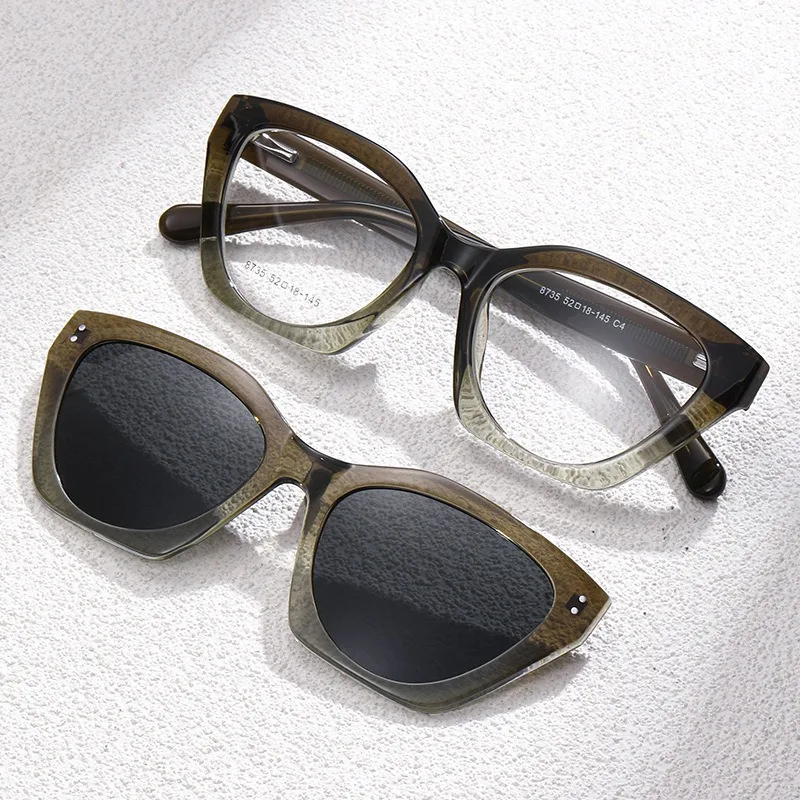 Polarized Clip on Sunglasses Men UV400 TR90 and Acetate Driving Sun Glasses For Men Optical Prescription Glasses Frame
Polarized Clip on Sunglasses Men UV400 TR90 and Acetate Driving Sun Glasses For Men Optical Prescription Glasses Frame
