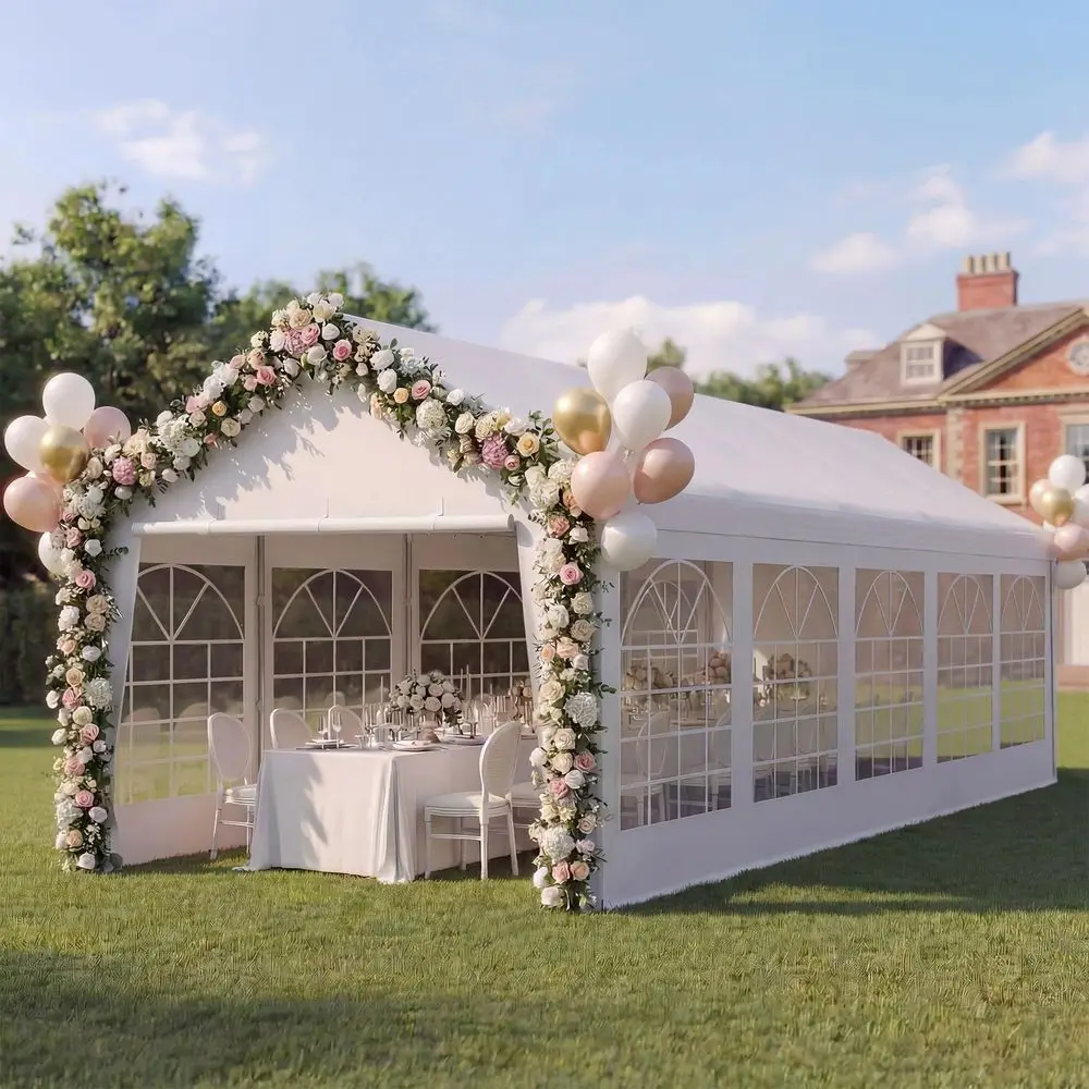 10x30 Party Tent, Heavy Duty Waterproof Canopy with Removable Sidewalls amp RollUp Door, Large White Event Shelter with Steel F
10x30 Party Tent, Heavy Duty Waterproof Canopy with Removable Sidewalls amp RollUp Door, Large White Event Shelter with Steel F