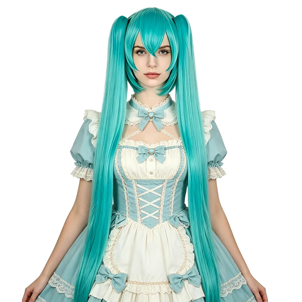 Miku Cosplay Wig Cyan Blue 120cm Long Detachable Twin Tails Heat Resistant Synthetic Anime Wig For Women Halloween Costume Party
Miku Cosplay Wig Cyan Blue 120cm Long Detachable Twin Tails Heat Resistant Synthetic Anime Wig For Women Halloween Costume Party