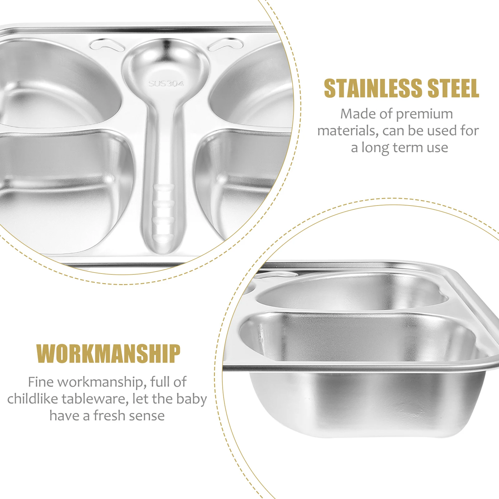 Kids Divided Dinner Plate Multiple Compartments For Portion Keeping Stackable Lunch Breakfast Serving Dish Food
Kids Divided Dinner Plate Multiple Compartments For Portion Keeping Stackable Lunch Breakfast Serving Dish Food