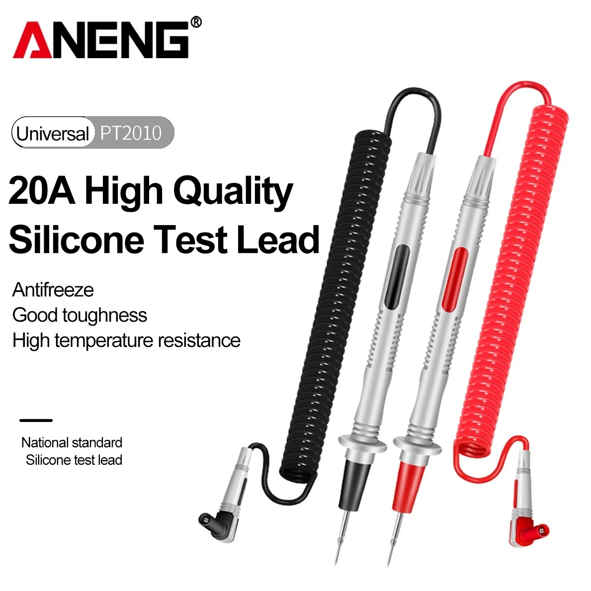 1000V Tester Leads Universal Multimeter Probe Spring Wire Pen Cable Electric Tools for Digital Multimetro ANENG PT2009/2010