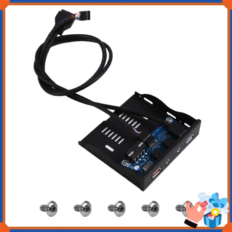 Compact 19Pin USB Front Panel Hub, Dual USB3.0 Ports With 3.5Mm Audio & Mic Jack, Quick BC1.2 Charging For 3.5" Floppy Disk Bay
Compact 19Pin USB Front Panel Hub, Dual USB3.0 Ports With 3.5Mm Audio & Mic Jack, Quick BC1.2 Charging For 3.5" Floppy Disk Bay