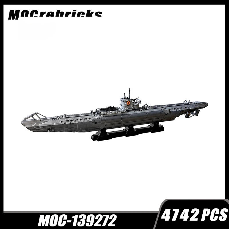 Military Series MOC-139272 Submarine U-Boat Type VIIC Building Block Assembly Model Brick Toys Children's Christmas Gifts
Military Series MOC-139272 Submarine U-Boat Type VIIC Building Block Assembly Model Brick Toys Children's Christmas Gifts