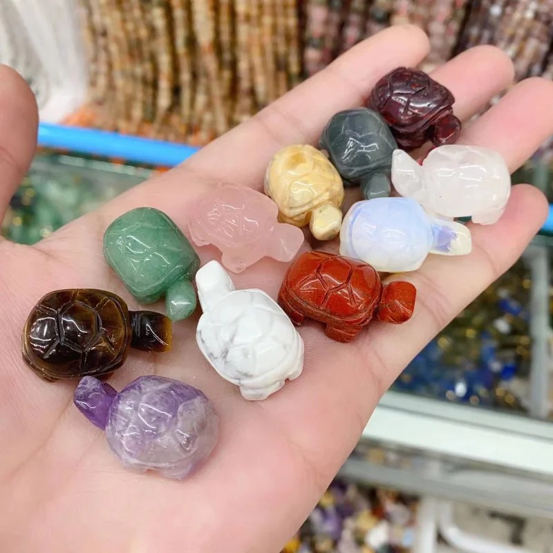12pcs Carved Stone Quartz 1 Inch Small Turtle Animal Home Decoration Pieces Chakra Beads Ornaments Crafts
12pcs Carved Stone Quartz 1 Inch Small Turtle Animal Home Decoration Pieces Chakra Beads Ornaments Crafts