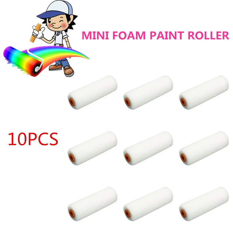 10PCS 100mm Mini Paint Roller Brush Foam Paint Roller Sleeves Painting Durable Graffiti Art Painting Sponge Rollers Supplies
10PCS 100mm Mini Paint Roller Brush Foam Paint Roller Sleeves Painting Durable Graffiti Art Painting Sponge Rollers Supplies