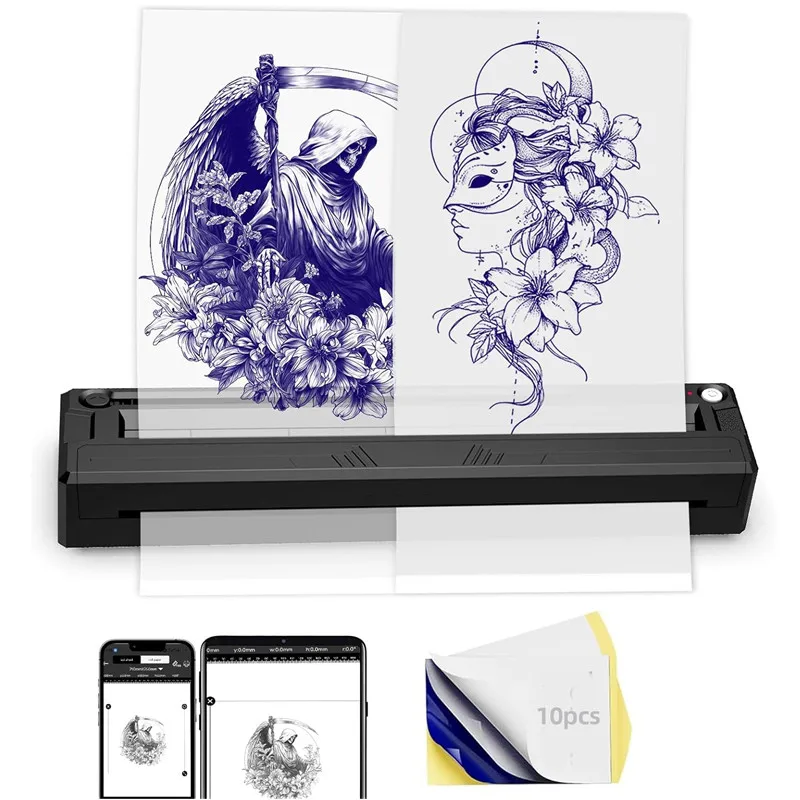 Беспроводной принтер для татуировок, Bluetooth-принтер для татуировок, термопринтер HD Document A4, совместимый с Smart Android iPhone PC
Беспроводной принтер для татуировок, Bluetooth-принтер для татуировок, термопринтер HD Document A4, совместимый с Smart Android iPhone PC