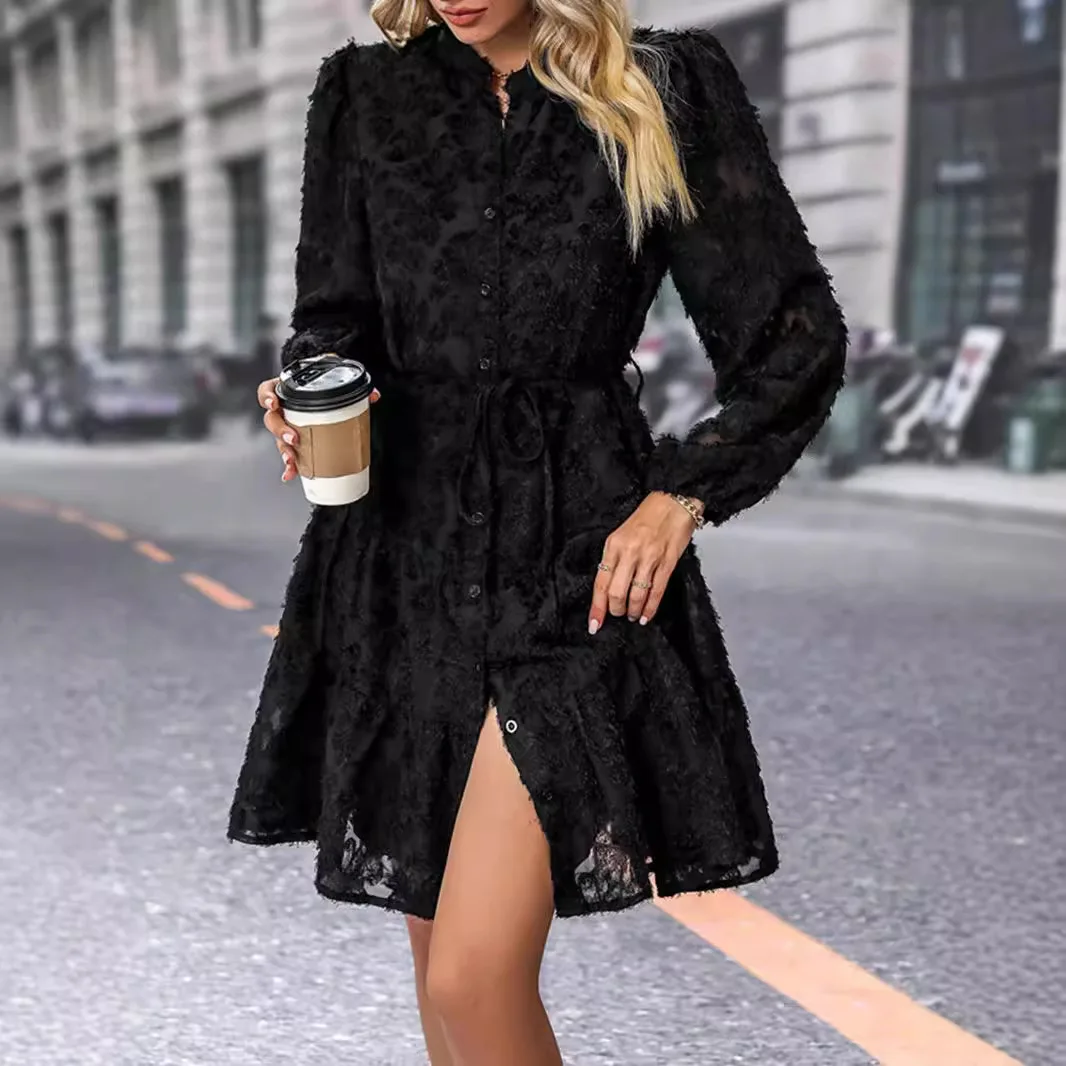2024 autumn and winter temperament pure desire v-neck high waist solid color split dress sexy dress
2024 autumn and winter temperament pure desire v-neck high waist solid color split dress sexy dress