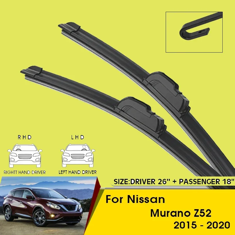 Car Wiper Blades For Nissan Murano Z52 2015-2020 Windshield Windscreen Front Window Blades 26"+18" Car Accessories
Car Wiper Blades For Nissan Murano Z52 2015-2020 Windshield Windscreen Front Window Blades 26"+18" Car Accessories