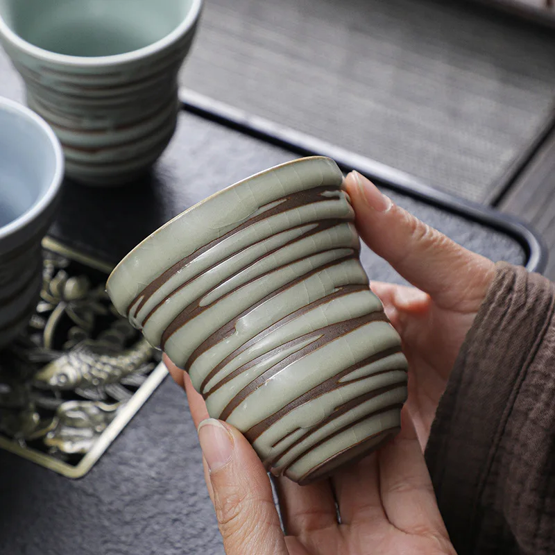 Coarse Pottery Tea Cup, Master Cup, Single Cup, Wabi Sabi Cup, Ru Kiln Kung Fu Tea Set, Tea Tasting Cup, Coffee Drinking Cup,
Coarse Pottery Tea Cup, Master Cup, Single Cup, Wabi Sabi Cup, Ru Kiln Kung Fu Tea Set, Tea Tasting Cup, Coffee Drinking Cup,