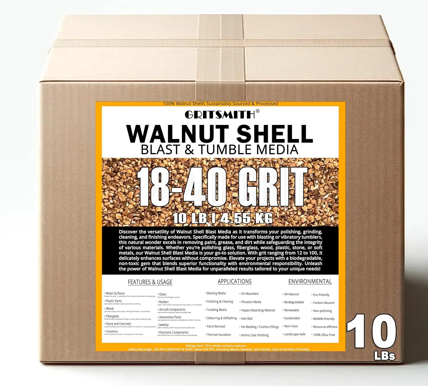 Fine Walnut Shell Media 10 LBS for Tumbling Blasting Polishing Deburring Anti-Skid Fillers
Fine Walnut Shell Media 10 LBS for Tumbling Blasting Polishing Deburring Anti-Skid Fillers