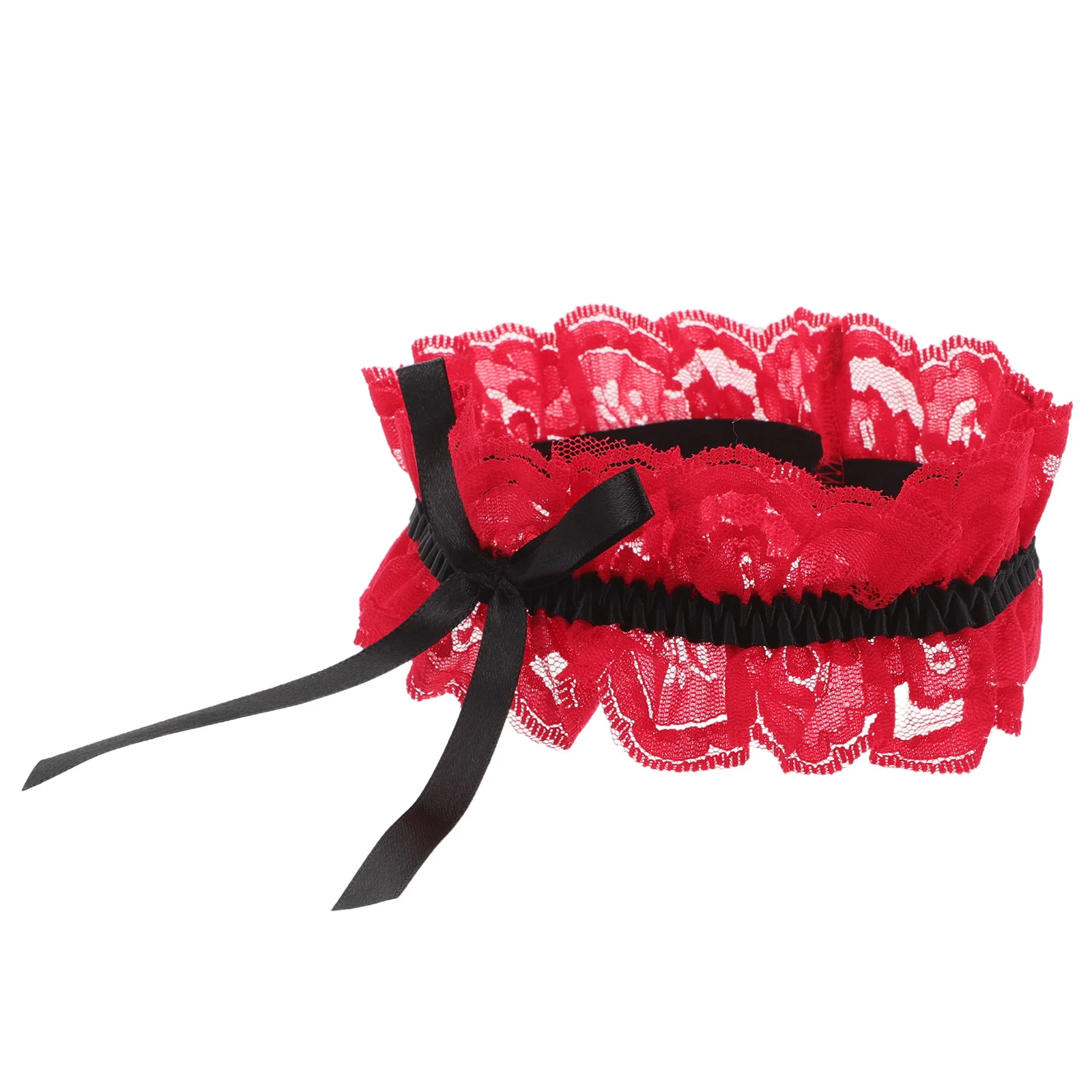 Red Lace Black Ribbon Bridal Garter Romantic Bowknot Wedding Leg Garters Comfortable Elastic Fit for Bride Leg Garter
Red Lace Black Ribbon Bridal Garter Romantic Bowknot Wedding Leg Garters Comfortable Elastic Fit for Bride Leg Garter