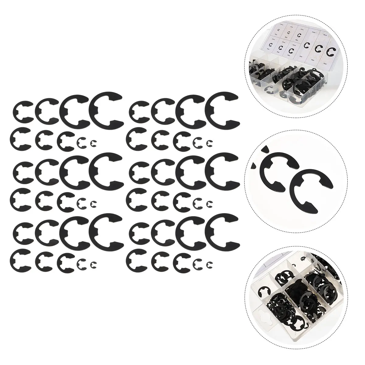 300 Pcs Retaining Rings Assortment Black Oxide Metric System Automotive Industrial Hardware
300 Pcs Retaining Rings Assortment Black Oxide Metric System Automotive Industrial Hardware