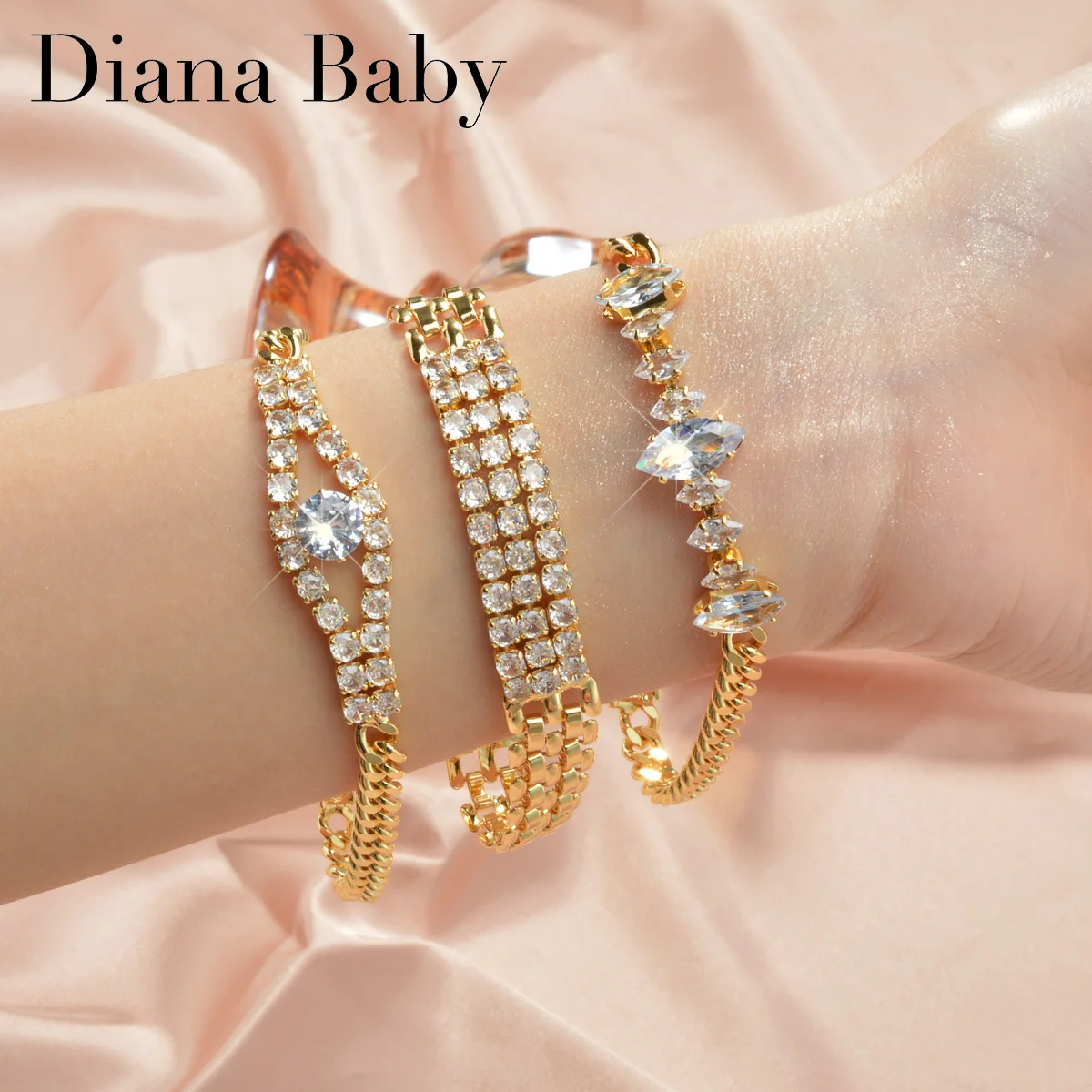 Diana Baby High Quality Bracelet for Women Big Zircon Charms Bracelets Jewelry on Hand Girls Birthday Gift
Diana Baby High Quality Bracelet for Women Big Zircon Charms Bracelets Jewelry on Hand Girls Birthday Gift