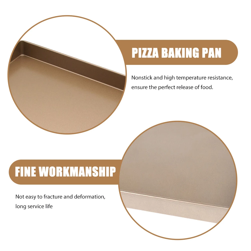 Square Baking Tray Cake Pan Nonstick Coating Golden Thermal Conductivity Easy Cleaning Pizza Pan Kitchen Cookware
Square Baking Tray Cake Pan Nonstick Coating Golden Thermal Conductivity Easy Cleaning Pizza Pan Kitchen Cookware