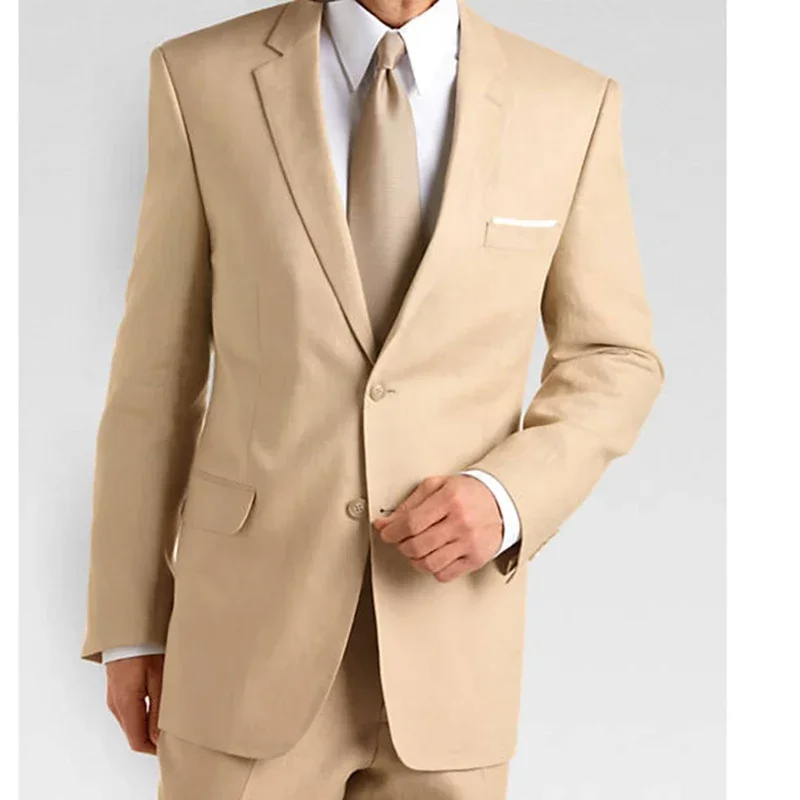 2024 Champagne Formal Wedding Elegant Men Suit Groom Tuxedo Prom Slim Fit Blazers Casual High Quality Custom 2 Piece Set Costume
2024 Champagne Formal Wedding Elegant Men Suit Groom Tuxedo Prom Slim Fit Blazers Casual High Quality Custom 2 Piece Set Costume