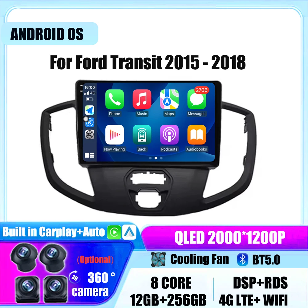 For Ford Transit 2015 - 2018 Multimedia Video Android OS Car Radio Player Navigation GPS Carplay Android Auto 5G WIFI DSP BT5.0
For Ford Transit 2015 - 2018 Multimedia Video Android OS Car Radio Player Navigation GPS Carplay Android Auto 5G WIFI DSP BT5.0