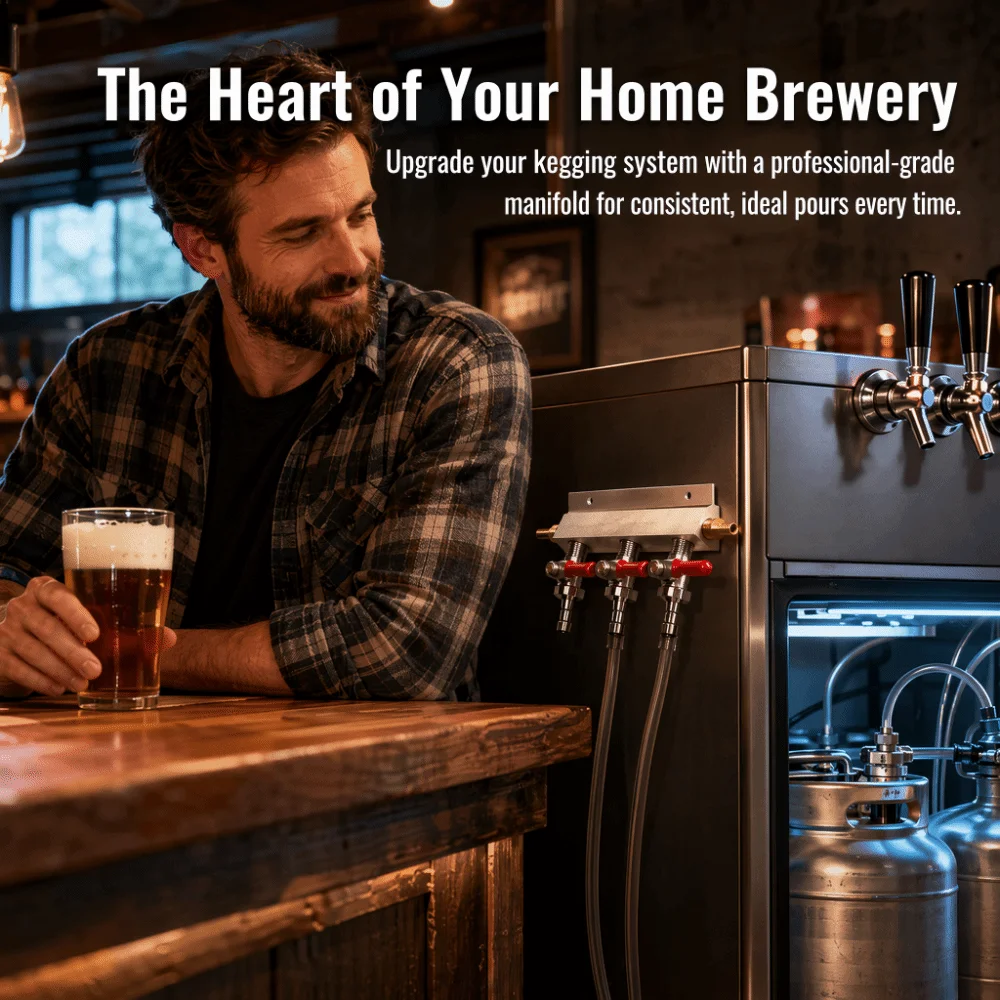3 Way Beer Gas Distributor Integrated Check Valves Independent Shut Off Keg CO2 Splitter Beer Dispensing Manifold Beer Line
3 Way Beer Gas Distributor Integrated Check Valves Independent Shut Off Keg CO2 Splitter Beer Dispensing Manifold Beer Line