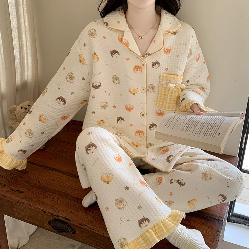 Pajama Sets Pants Women Modal Heart Print Sweet Sleep Set Spring Lightweight Soft Ladies Nightwear Stretchy Comfortable Romantic
Pajama Sets Pants Women Modal Heart Print Sweet Sleep Set Spring Lightweight Soft Ladies Nightwear Stretchy Comfortable Romantic