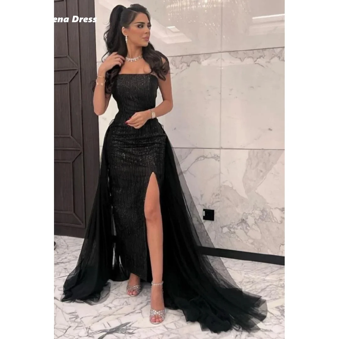 Lena Элегантные платья для выпускного вечера 2025 на заказ Robe De Cocktail Femme Черное свадебное платье с открытыми плечами Бальное платье русалки
Lena Элегантные платья для выпускного вечера 2025 на заказ Robe De Cocktail Femme Черное свадебное платье с открытыми плечами Бальное платье русалки