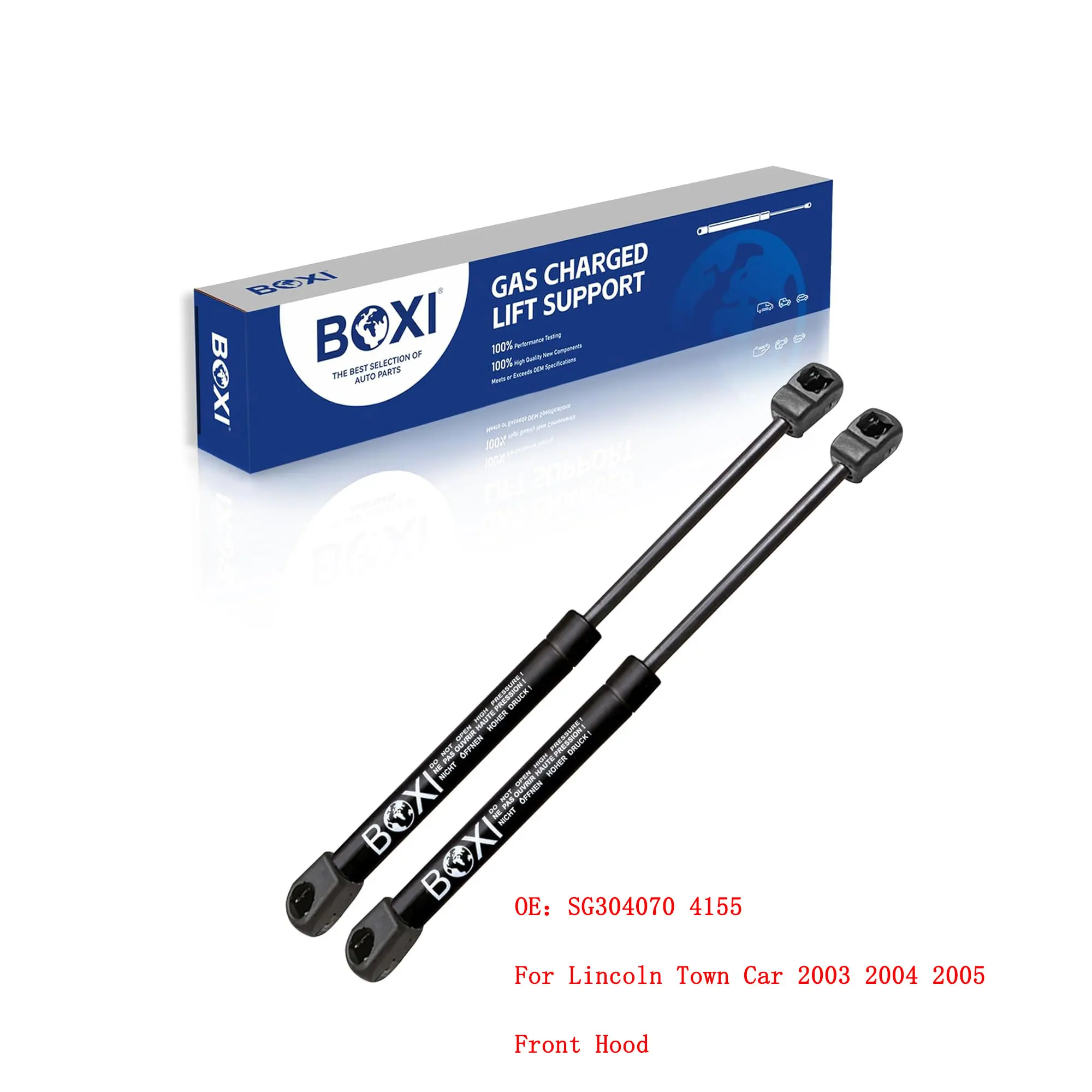 BOXI 2Pcs Front Hood Lift Supports Struts Shocks Props SG304070 4155 For Lincoln Town Car 2003 2004 2005 Gas Springs
BOXI 2Pcs Front Hood Lift Supports Struts Shocks Props SG304070 4155 For Lincoln Town Car 2003 2004 2005 Gas Springs