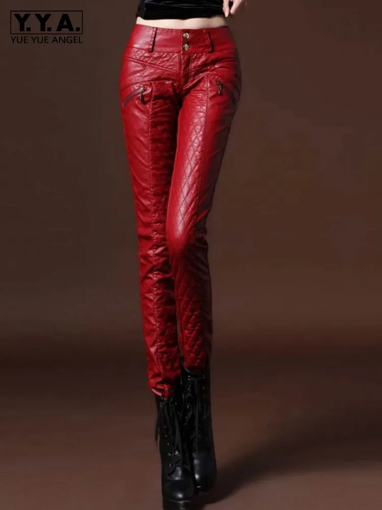 New Chic Winter Womens Faux Leather Slim Fit Pants Warm Trousers Leggings Skinny PU Leather Women Pants Female Fashion Trousers
New Chic Winter Womens Faux Leather Slim Fit Pants Warm Trousers Leggings Skinny PU Leather Women Pants Female Fashion Trousers