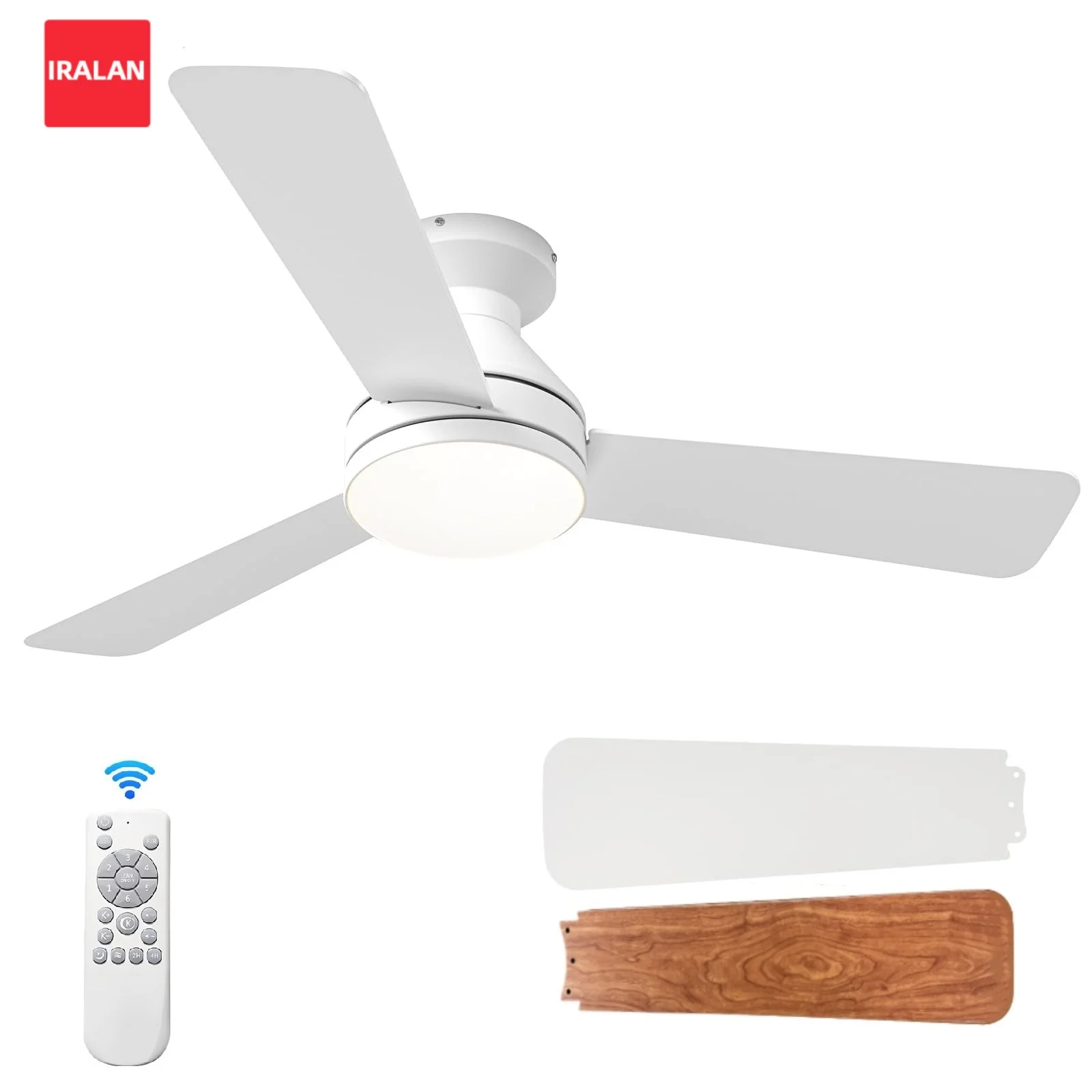 IRALAN Ceiling Fan Lamp Cooling 3-blade Fan Large Cool and Dimmable Electric Remote Controlfor Living Room Bedroom Foyer
IRALAN Ceiling Fan Lamp Cooling 3-blade Fan Large Cool and Dimmable Electric Remote Controlfor Living Room Bedroom Foyer