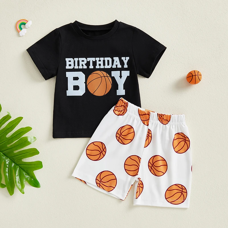 Lioraitiin Toddler Baby Boy Birthday Outfit Basketball Print Short Sleeve Tops Elastic Waist Shorts Summer Set
Lioraitiin Toddler Baby Boy Birthday Outfit Basketball Print Short Sleeve Tops Elastic Waist Shorts Summer Set