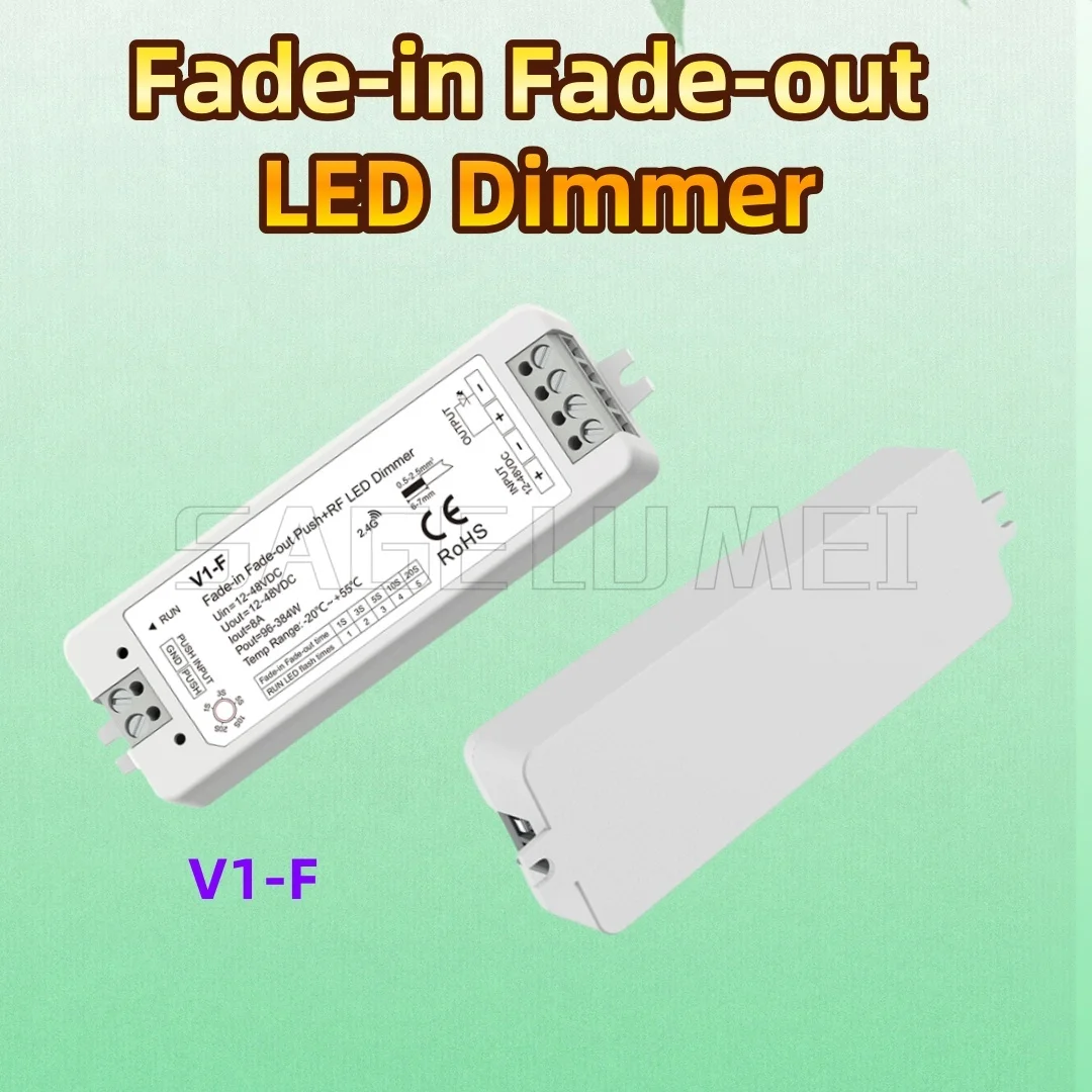 V1-F Skydance 1CH * 8A 5-скоростное затемнение для одноцветной светодиодной лентыLight 12-48VDC CV Fade-in Fade-out светодиодный диммер (Push Dim)
V1-F Skydance 1CH * 8A 5-скоростное затемнение для одноцветной светодиодной лентыLight 12-48VDC CV Fade-in Fade-out светодиодный диммер (Push Dim)