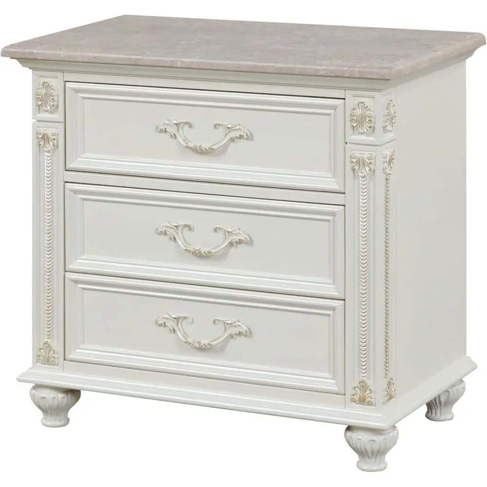 Cosmos urniture Marya White Nightstand - Traditional Wood Night Stand with ull-Metal Extension Der Glides - Elegant Bede Table o
Cosmos urniture Marya White Nightstand - Traditional Wood Night Stand with ull-Metal Extension Der Glides - Elegant Bede Table o