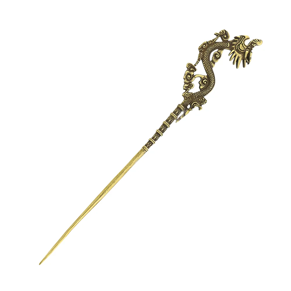 Vintage Copper Dragon Hairpins Premium Metal Dredge Device Women Headdress Retro Headwear Traditional Chinese Style
Vintage Copper Dragon Hairpins Premium Metal Dredge Device Women Headdress Retro Headwear Traditional Chinese Style