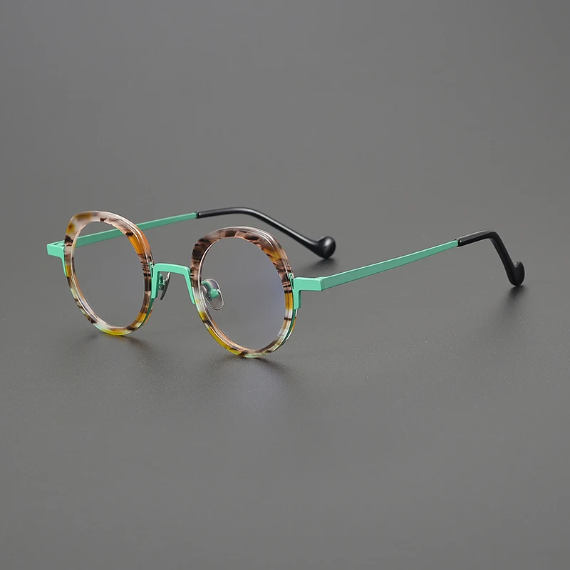 High Quality Vintage Acetate Titanium Round Glasses Frame For Men Women Designer Retro Fashion Eyeglasse Can customize lens
High Quality Vintage Acetate Titanium Round Glasses Frame For Men Women Designer Retro Fashion Eyeglasse Can customize lens