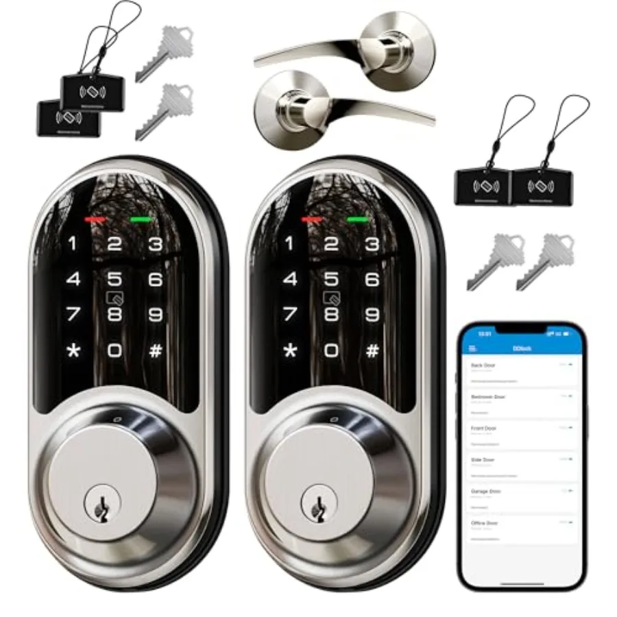 Умные дверные замки RZ06-RZ06B, матовый никель
Умные дверные замки RZ06-RZ06B, матовый никель