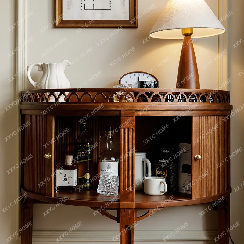 Lsolid wood semicircular entrance living room retro storage tea entrance storage cabinet
Lsolid wood semicircular entrance living room retro storage tea entrance storage cabinet