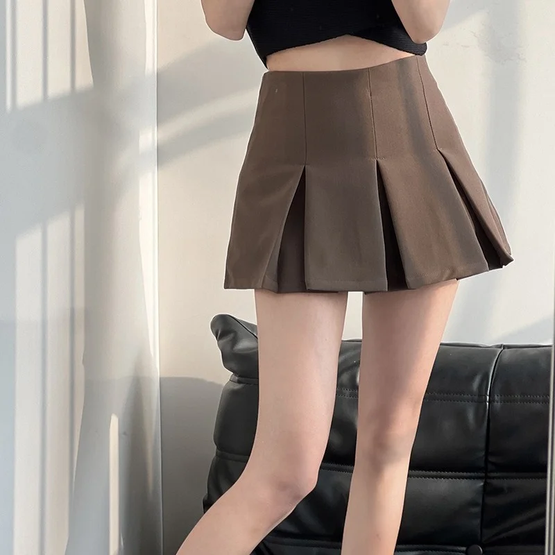 Retro Solid Color Mini Skirt High-Waisted Slimming Half Body Pleated Skirt Harajuku Streetwear For Hot Girls Casual Outing
Retro Solid Color Mini Skirt High-Waisted Slimming Half Body Pleated Skirt Harajuku Streetwear For Hot Girls Casual Outing