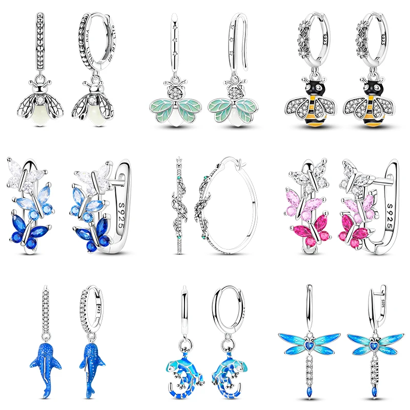 Earrings Real S925 Sterling Silver Earrings Animal Dangle Earrings for Women Girls Birthday Party High Quality Jewelry Gifts
Earrings Real S925 Sterling Silver Earrings Animal Dangle Earrings for Women Girls Birthday Party High Quality Jewelry Gifts