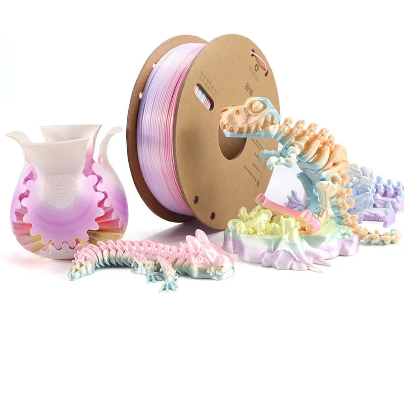 Матовая радужная PLA-нить, шелковистая радужная PLA-нить, многоцветная градиентная нить для 3D-печати, аксессуары
Матовая радужная PLA-нить, шелковистая радужная PLA-нить, многоцветная градиентная нить для 3D-печати, аксессуары
