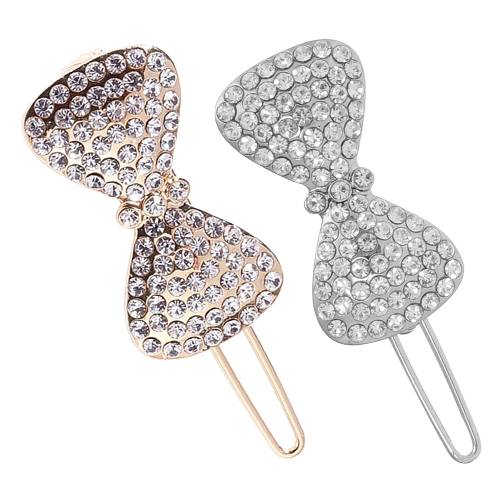 2 Pcs Bow Hairpin Barrettes Pins Tiara Headgear Rhinestone Zinc Alloy French Crystal Clips Bowknot Bride Alligator
2 Pcs Bow Hairpin Barrettes Pins Tiara Headgear Rhinestone Zinc Alloy French Crystal Clips Bowknot Bride Alligator
