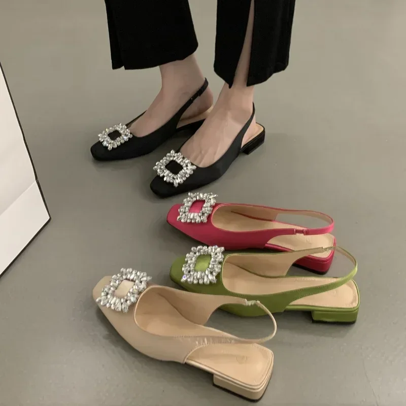 Low Heel Rhinestone Sandals Women Shoes New Summer Fashion Square Headed Heels Shoes for Women Sandalias De Mujer
Low Heel Rhinestone Sandals Women Shoes New Summer Fashion Square Headed Heels Shoes for Women Sandalias De Mujer