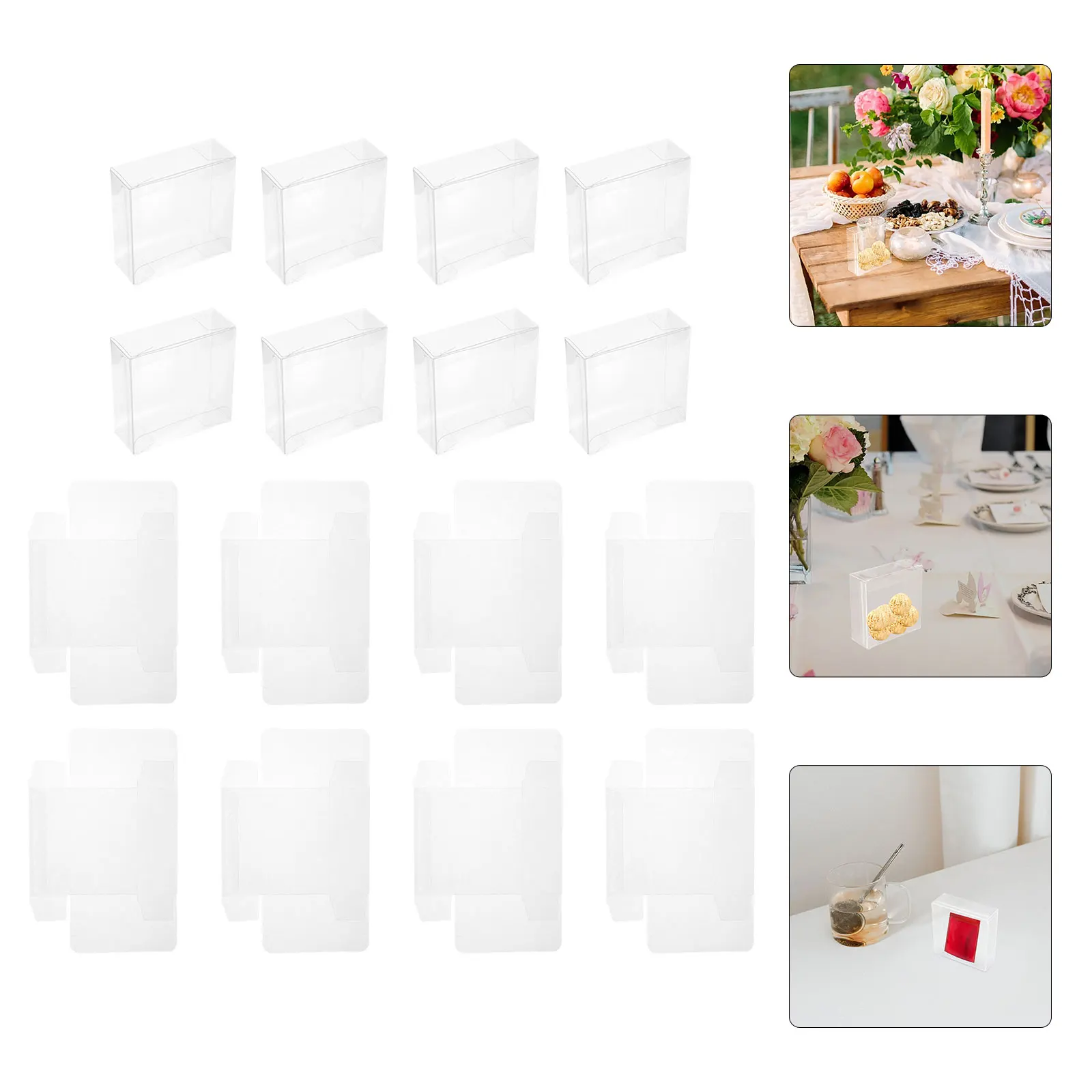 50 Pcs Portable Transparent Plastic Box Chocolate Pvc Clear Boxes for Party Favors
50 Pcs Portable Transparent Plastic Box Chocolate Pvc Clear Boxes for Party Favors