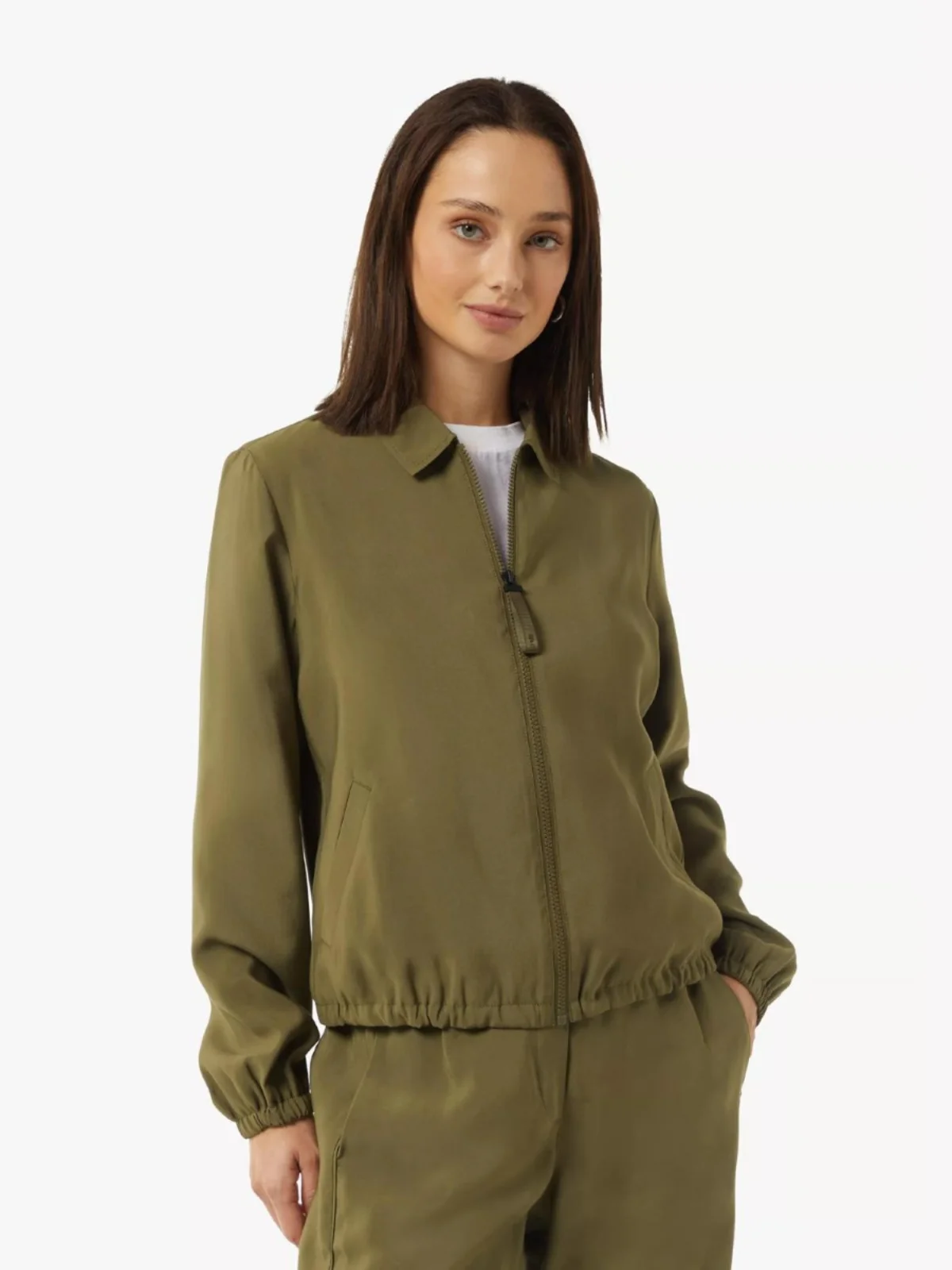 Casual Style Short Modal Jacket Women's Slimming Pure Color Flip-Collar Zipper Front Lightweight Spring Summer New Arrival
Casual Style Short Modal Jacket Women's Slimming Pure Color Flip-Collar Zipper Front Lightweight Spring Summer New Arrival