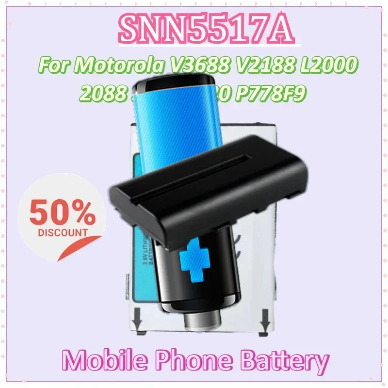 SNN5517A Mobile Phone Battery for Motorola V3688 V2188 L2000 2088 3690 3620 P7789 8160 T189 V50 V998 L708WINGS Battery
SNN5517A Mobile Phone Battery for Motorola V3688 V2188 L2000 2088 3690 3620 P7789 8160 T189 V50 V998 L708WINGS Battery