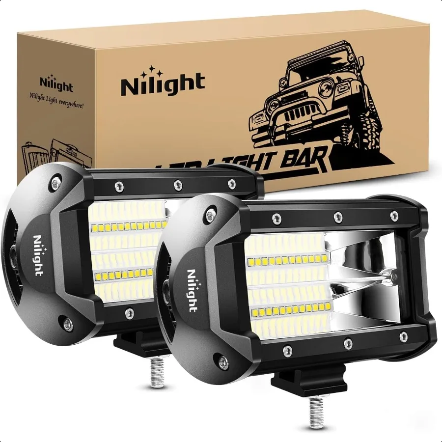 18001FB 2PCS 5Inch 72W Double Row Flood Bar 10800Lumens Driving Fog Led Off Road Lights for Trucks ATV UTV SUV Boat Marine
18001FB 2PCS 5Inch 72W Double Row Flood Bar 10800Lumens Driving Fog Led Off Road Lights for Trucks ATV UTV SUV Boat Marine