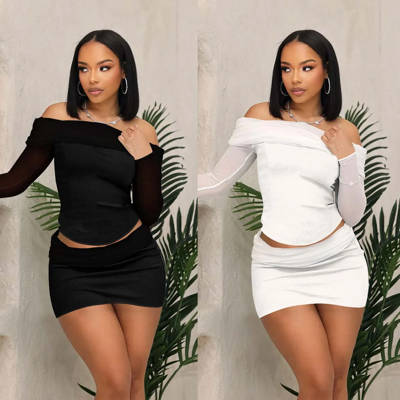 Mesh Off Shoulder Top 2 Piece Skirt Sets Elegant Luxury Mini Dress 2024 Summer Clothing Sexy Club Outfit Two Piece Skirt Sets
Mesh Off Shoulder Top 2 Piece Skirt Sets Elegant Luxury Mini Dress 2024 Summer Clothing Sexy Club Outfit Two Piece Skirt Sets