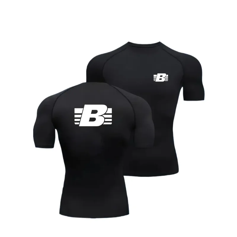 Мужская компрессионная футболка для бега с надписью, облегающая футболка для фитнеса и тренажерного зала, спортивная одежда для тренировок, высокоэластичный топ для бега
Мужская компрессионная футболка для бега с надписью, облегающая футболка для фитнеса и тренажерного зала, спортивная одежда для тренировок, высокоэластичный топ для бега